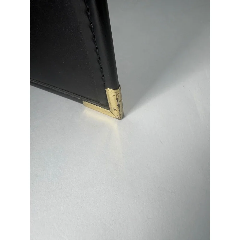 Stafford Black Leather Portfolio Organizer Business Document Holder Made‎ in USA